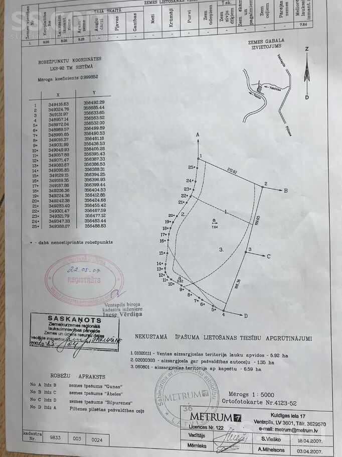Ventaskrasti, Vecmuižciems, Ventspils un raj., Piltenes l. t. — zeme