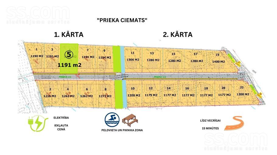 Prieka iela 5, Krogsils, Rīgas rajons, Ķekavas pag. — zeme