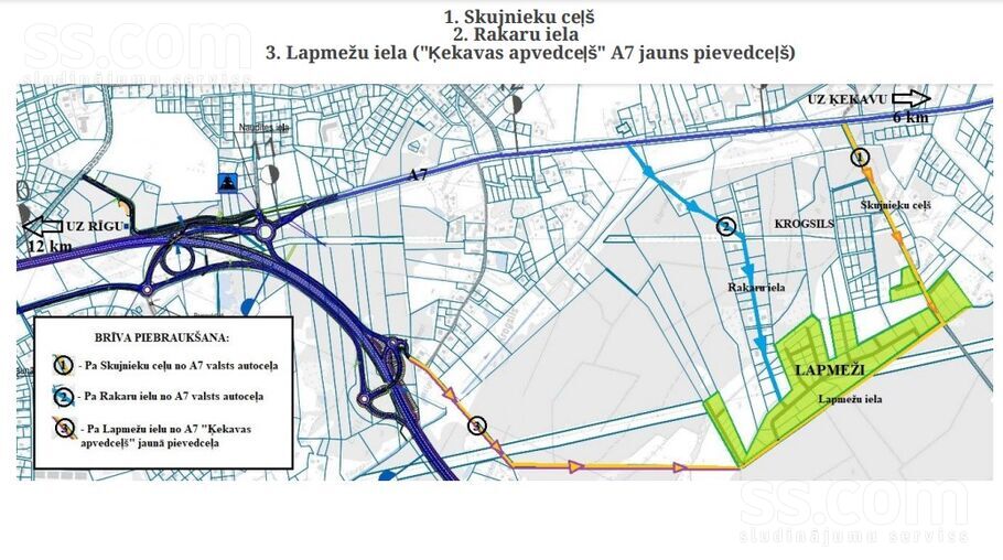 Lapmežu iela 2, Krogsils, Rīgas rajons, Ķekavas pag. — zeme