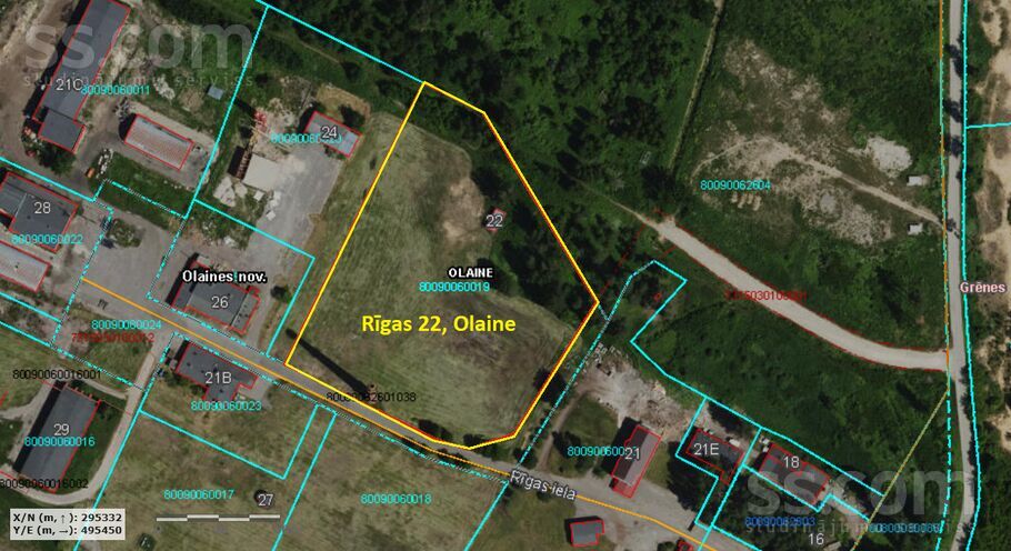 Rīgas iela 22, Rīgas rajons, Olaine — zeme